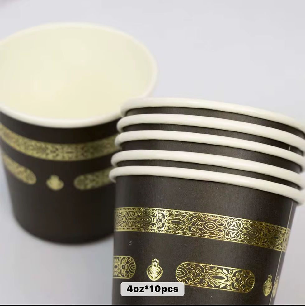 Thumbnail: Arabic Coffee Mini Cups 4oz 10 pcs Kaaba Design