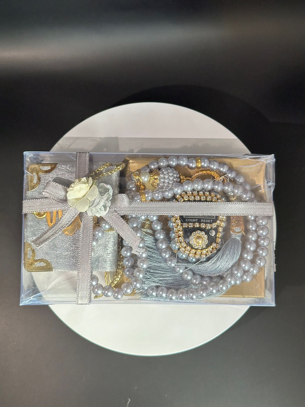 Thumbnail: Quran and Misbaha/prayer beads and counter Gift set