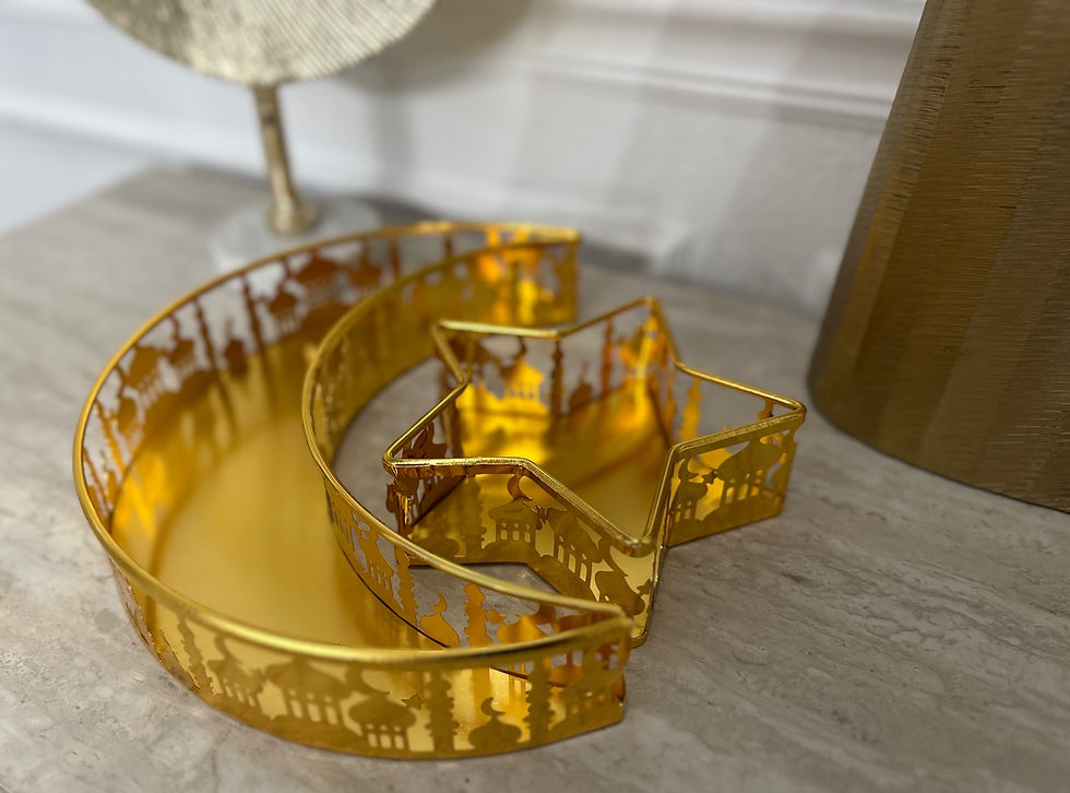 Thumbnail: Gold  Eid/Ramadan Moon & Star Food Serving Tins