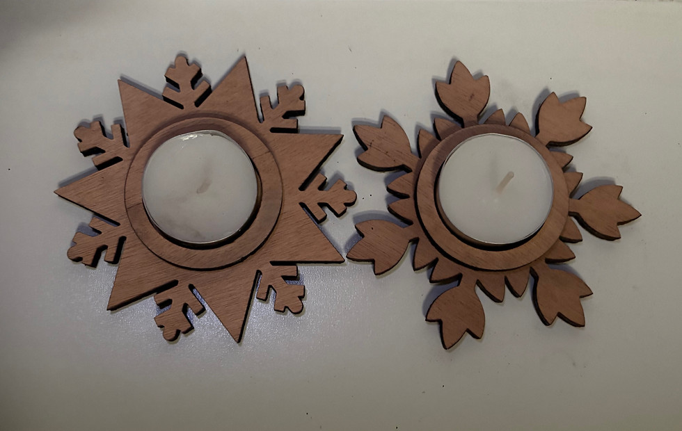Miniature : Bougeoir feuille et flocon