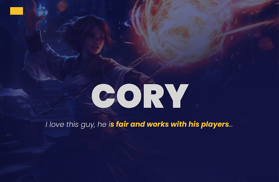 Paid Role-Playing Game Sessions Reviews -CORY