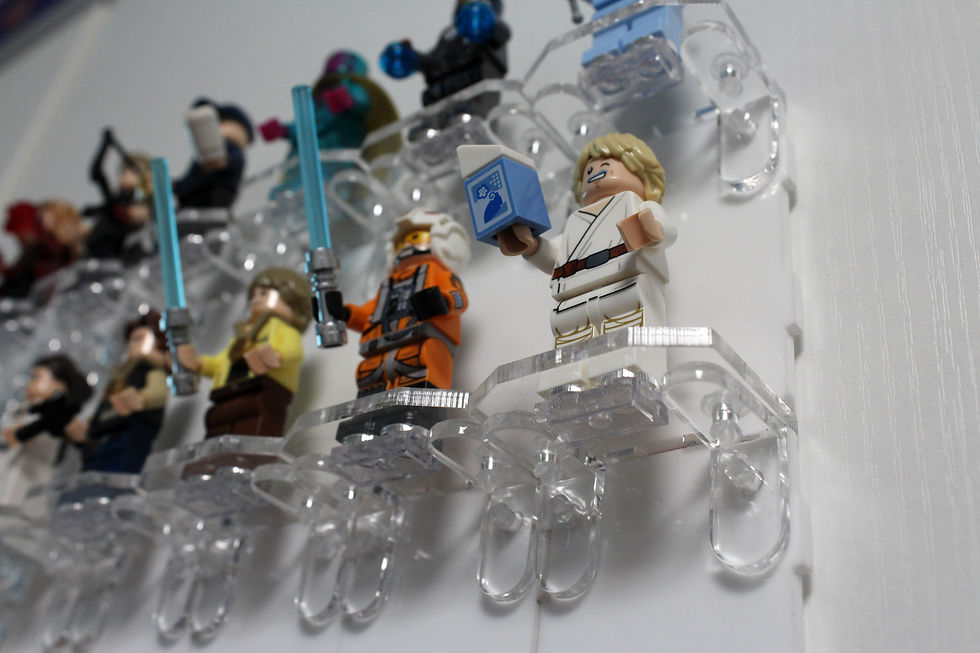 Thumbnail: 12 x Tall Minifigure Wall Display Stands
