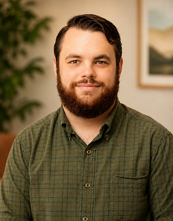 Portrait of Zachary Shearer, LCSW, MSW, therapist at Evans Counseling Group specializing in anxiety, ADHD, and family therapy.