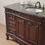 Thumbnail: 56" Princeton Single Sink Vanity with Baltic Brown Granite Top