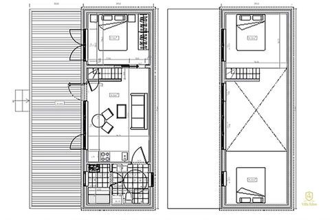 Kuva Villa Edenin pohjakuvasta.