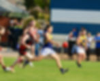Mansfield reserves footballer about to kick a football