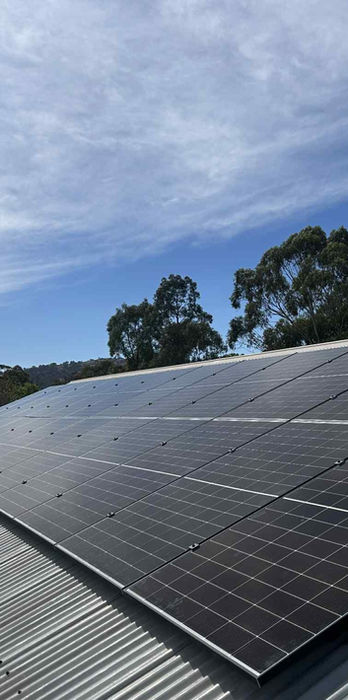 Solar panels on a roof