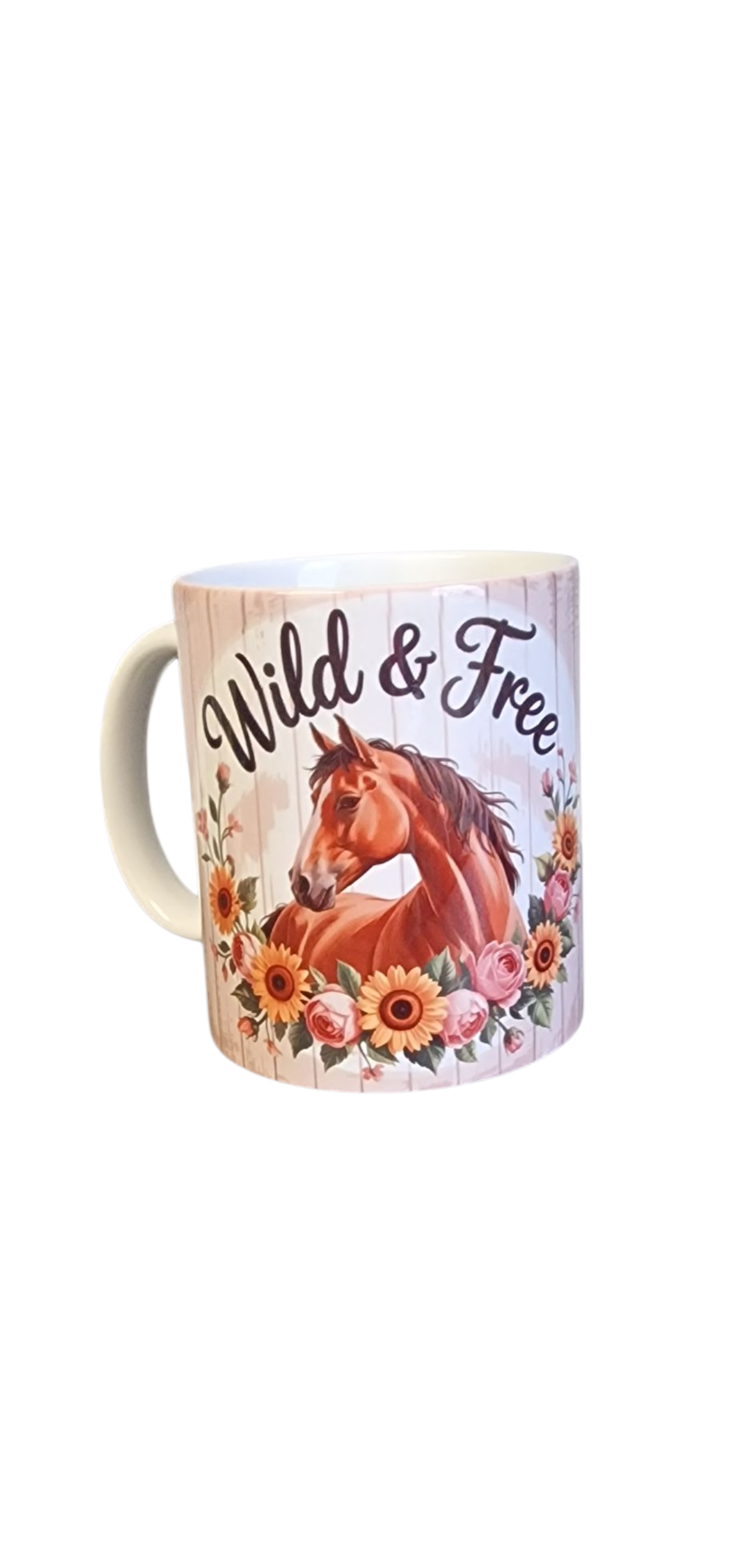 Wild and free mug, with quote on the back 