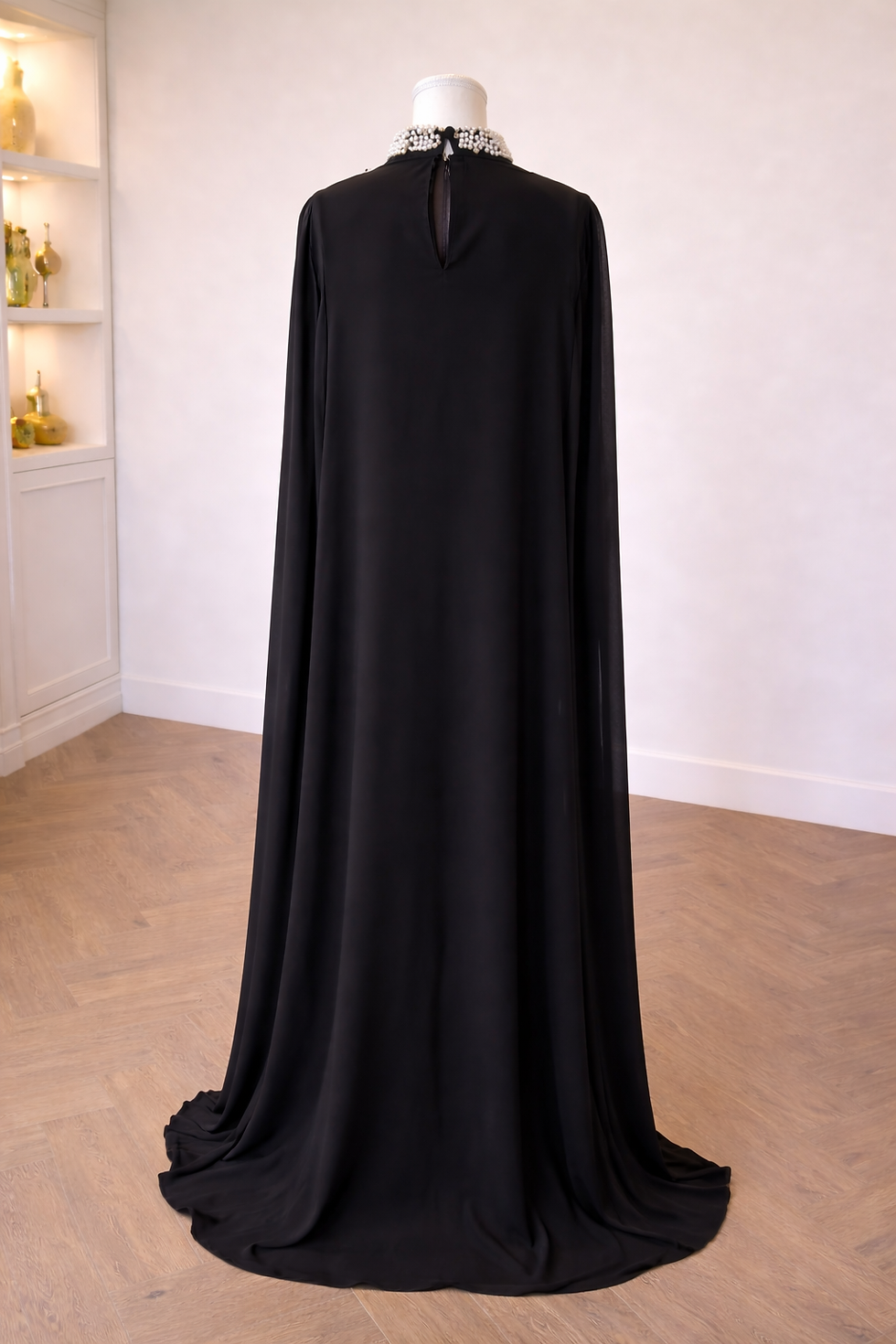 Thumbnail: Noir Pearl Cape Gown