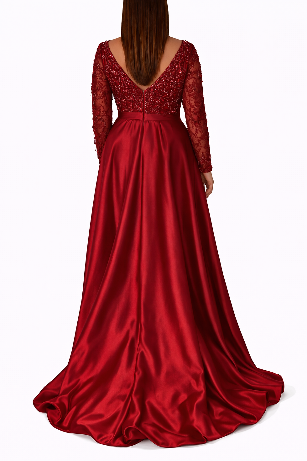 Thumbnail: Ruby Satin Evening Gown