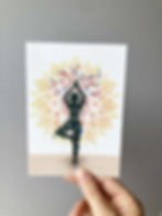 carte postale yoga