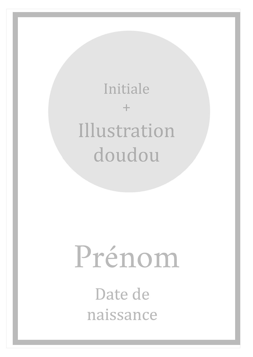 Miniature : Illustration - affiche naissance personnalisée