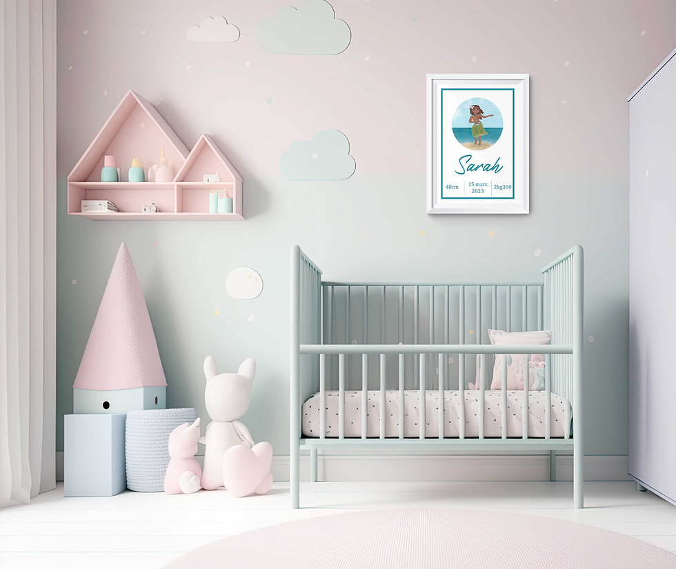 Affiche de naissance personnalisée