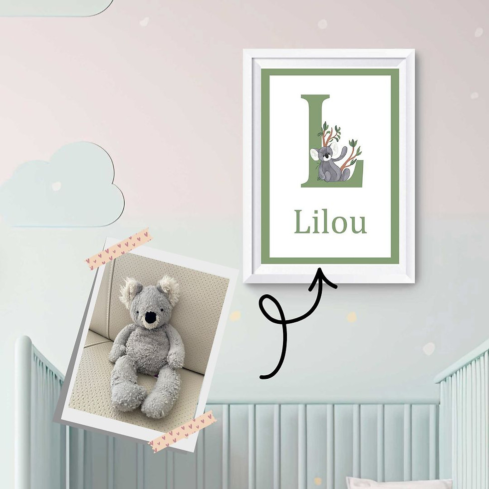 Illustration - affiche naissance personnalisée