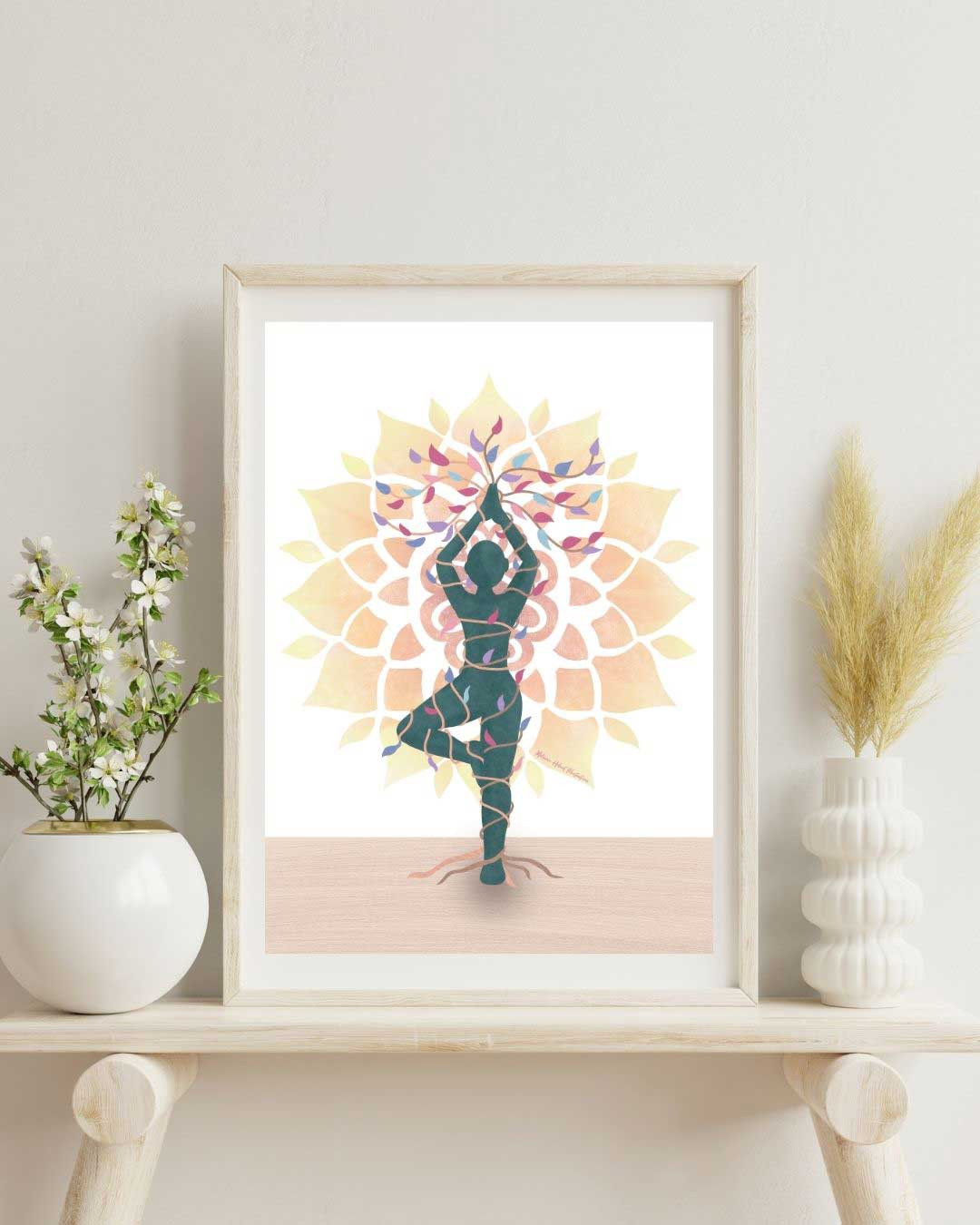 affiche décorative yoga