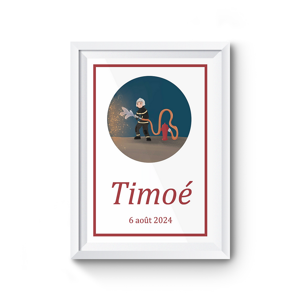 affiche naissance personnalisée