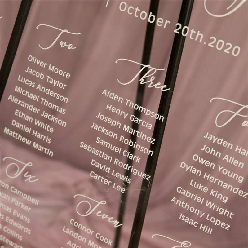 Thumbnail: Purple Flower Acrylic Seating Chart