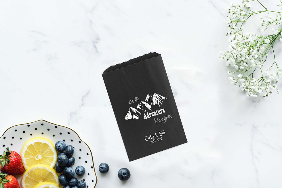 Thumbnail: Black Donut Favor Bag