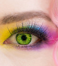 Salon Eyes with rainbow