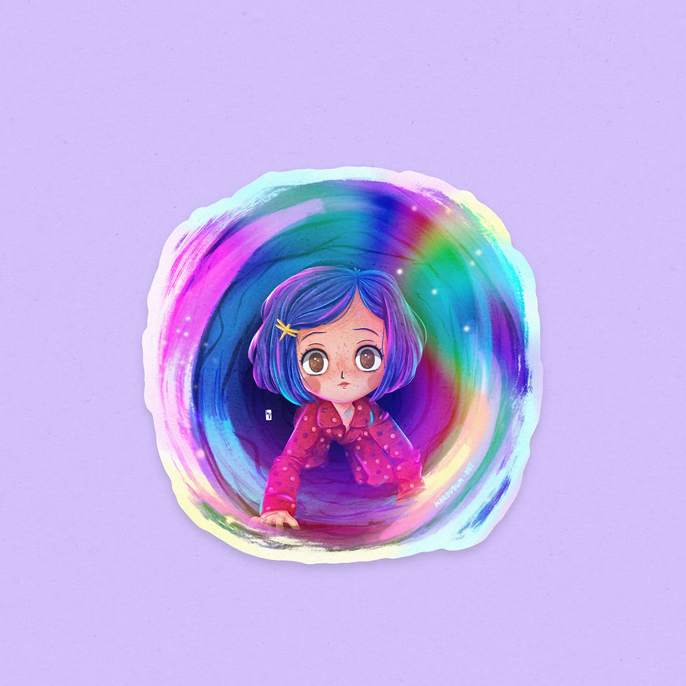 Thumbnail: Sticker holográfica Coraline
