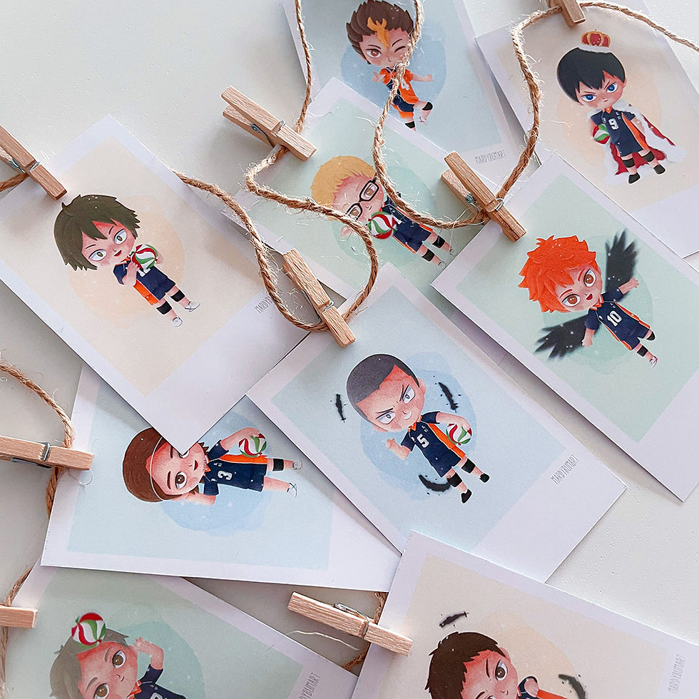 Mini prints anime voleibol tamaño Instax Mini