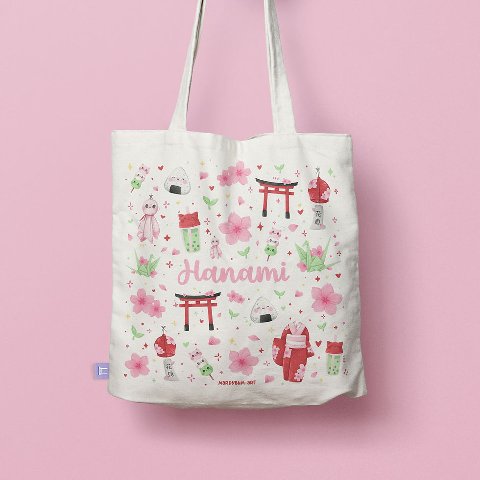 Miniatura: Totebag Hanami con/sin texto