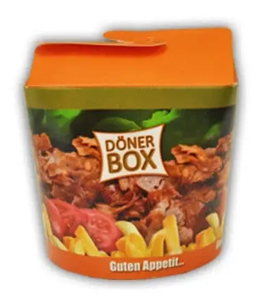 Döner Box Verpackung mit Essen: Guten Appetit