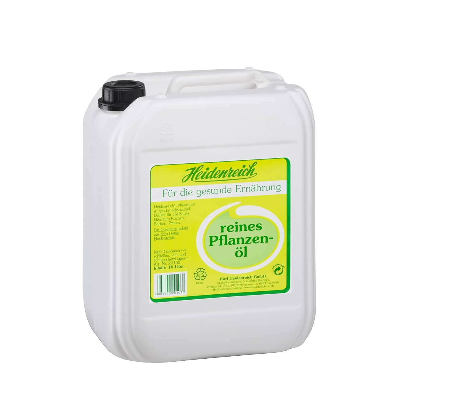 Weißer Pflanzenöl-Kanister, 5 Liter