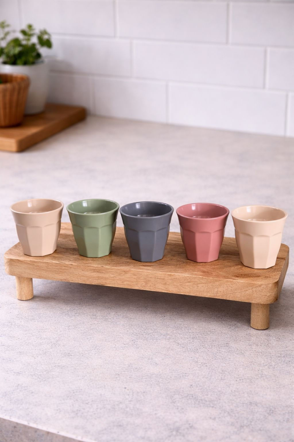 סט 5 כוסות קפה "אספרסו" בצעים שונים 100 מ"ל.