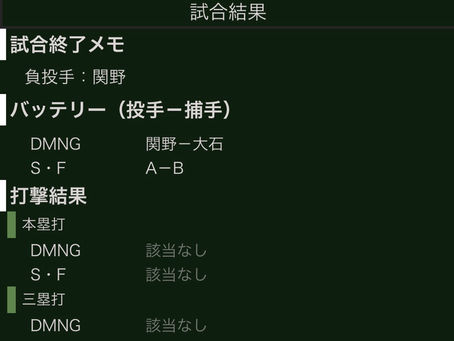 2020年8月2日(日) ストーンフィールズ戦