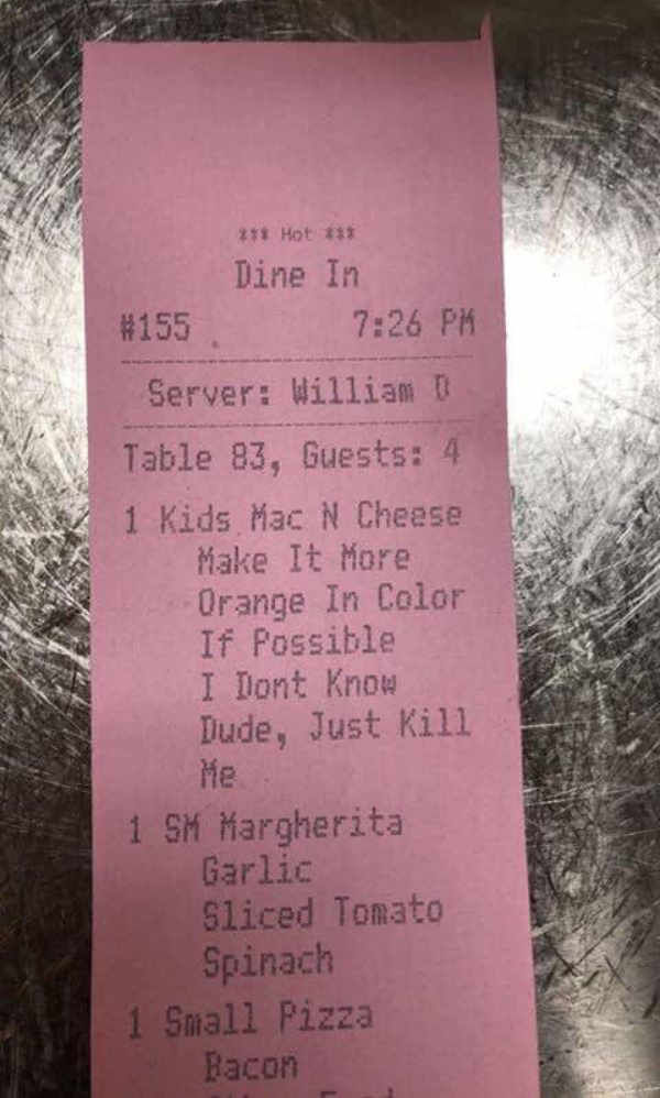 Funny pictures make it more orange restaurant receipt