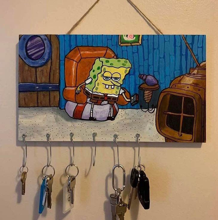 Funny pictures Sponge Bob keyholder