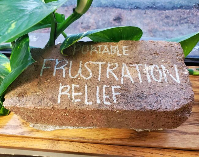 Funny pictures portable frustration relief brick