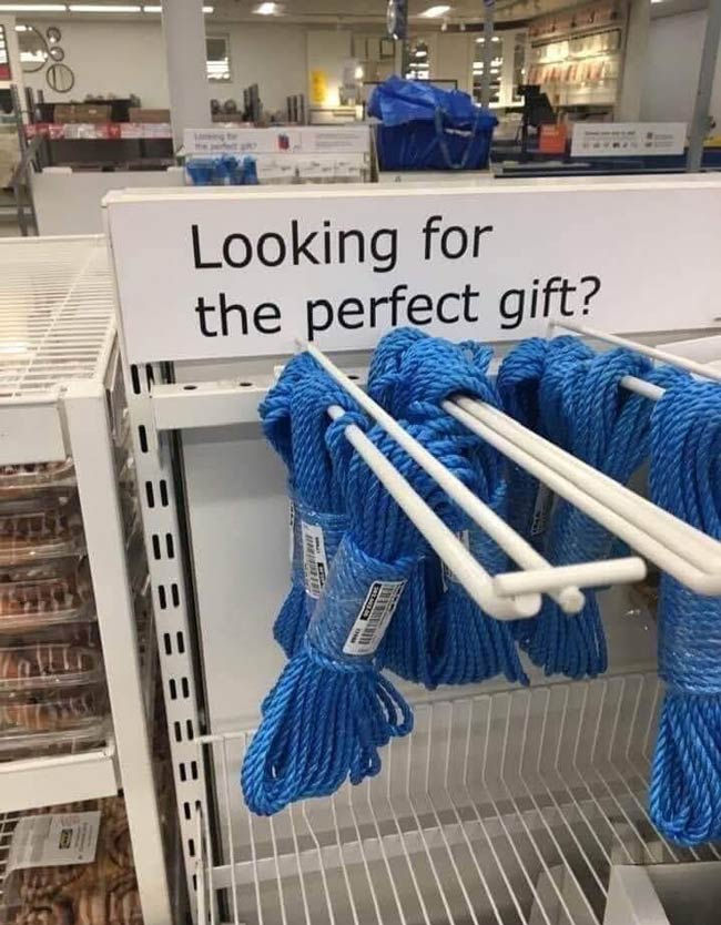 Funny pictures Ikea selling ropes for gifts