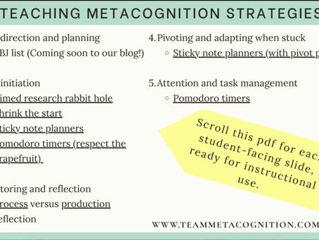 Teaching Metacognition Strategies