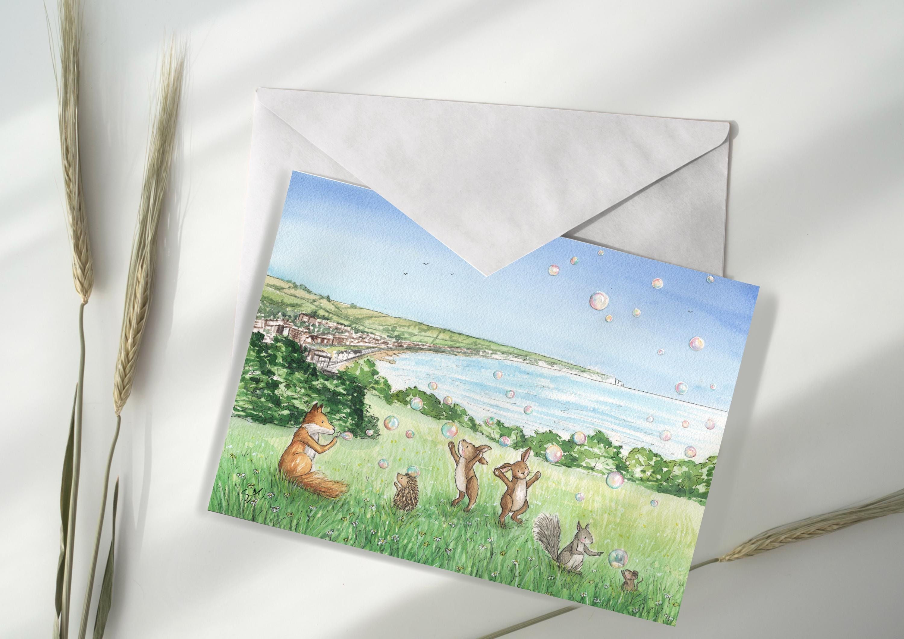 Blowing Bubbles Card