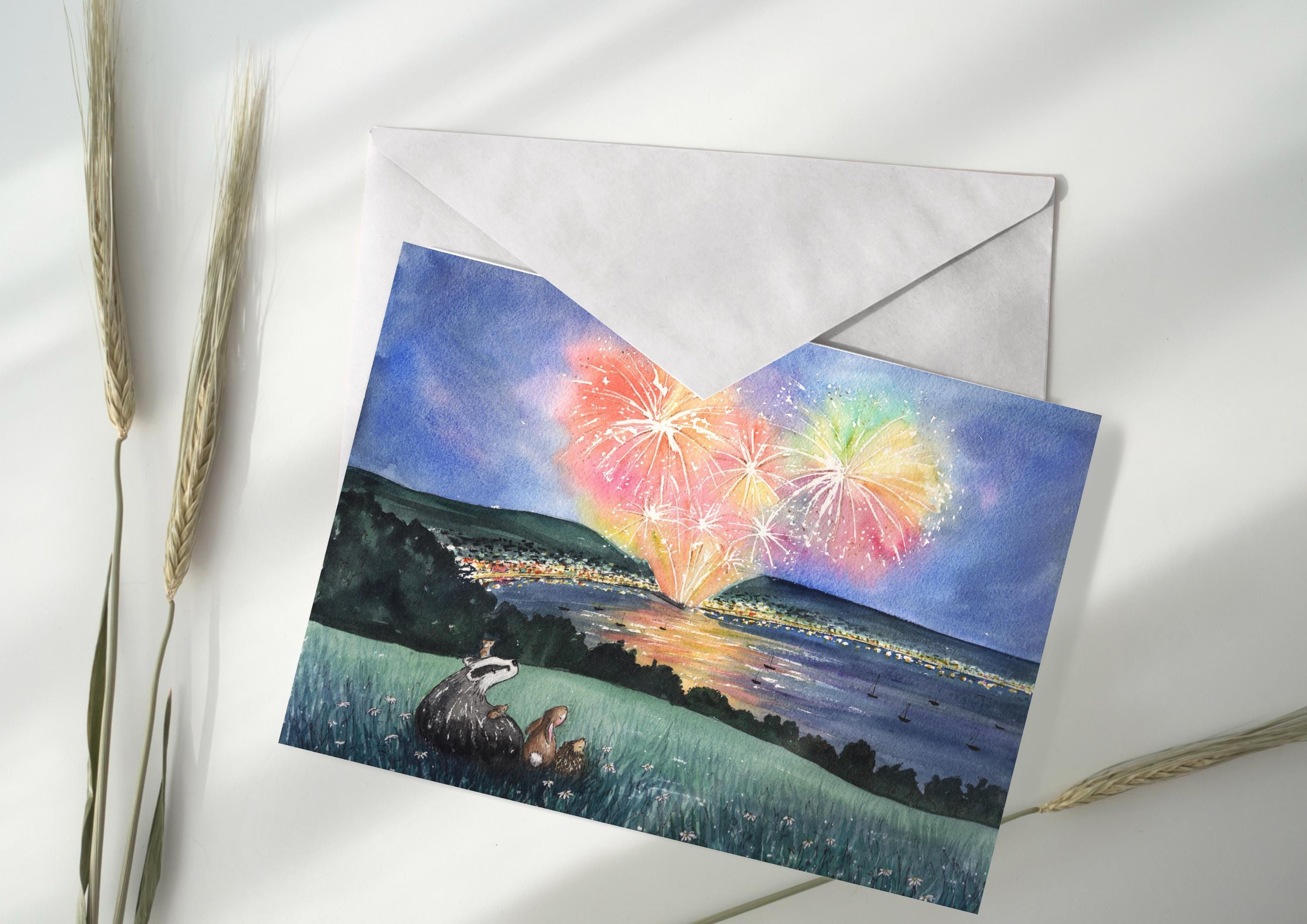 Fireworks on the Hill Card