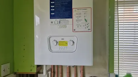 A new boiler fitting.