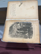 An old book with photos.