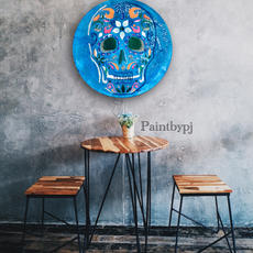 turquoise skull