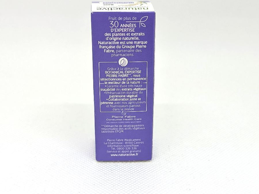 Naturactive huile essentielle d'hélichryse italienne vue de dos