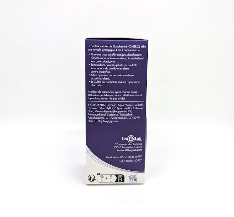 Miniature : Dentifrice de blanchiment Kontrol vue de profil 1