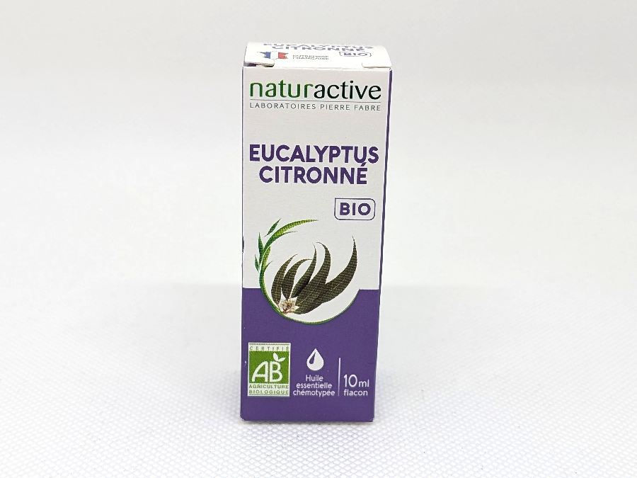 Naturactive huile essentielle d'eucalyptus citronné vue de face