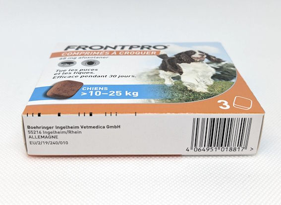 Miniature : Frontpro chien de 10 à 25 kg vue du code-barres