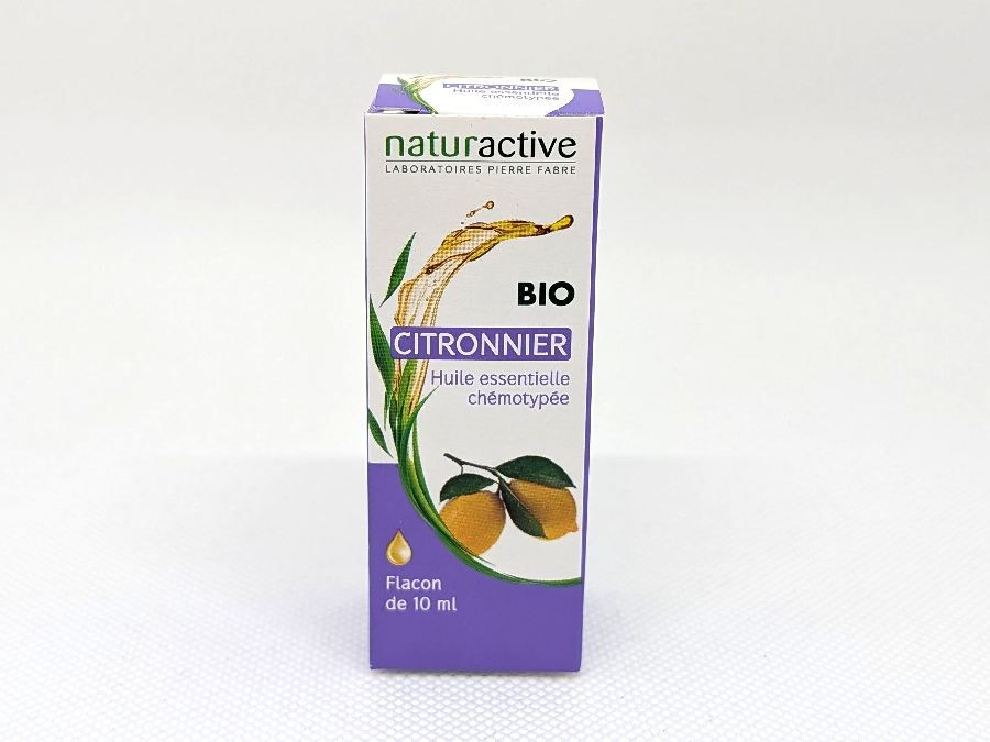 Naturactive huile essentielle de citronnier vue de face