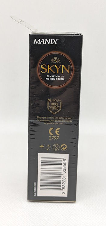Miniature : Deuxième face latérale de la boîte de préservatifs Skyn King Size