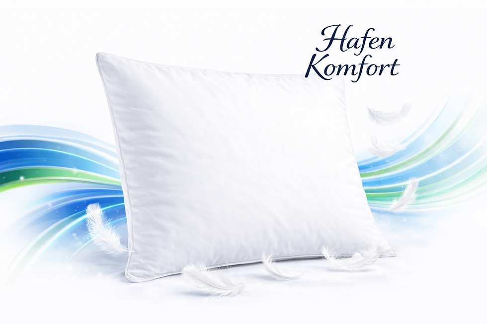 Weißes Kissen Hafen Komfort mit Federn