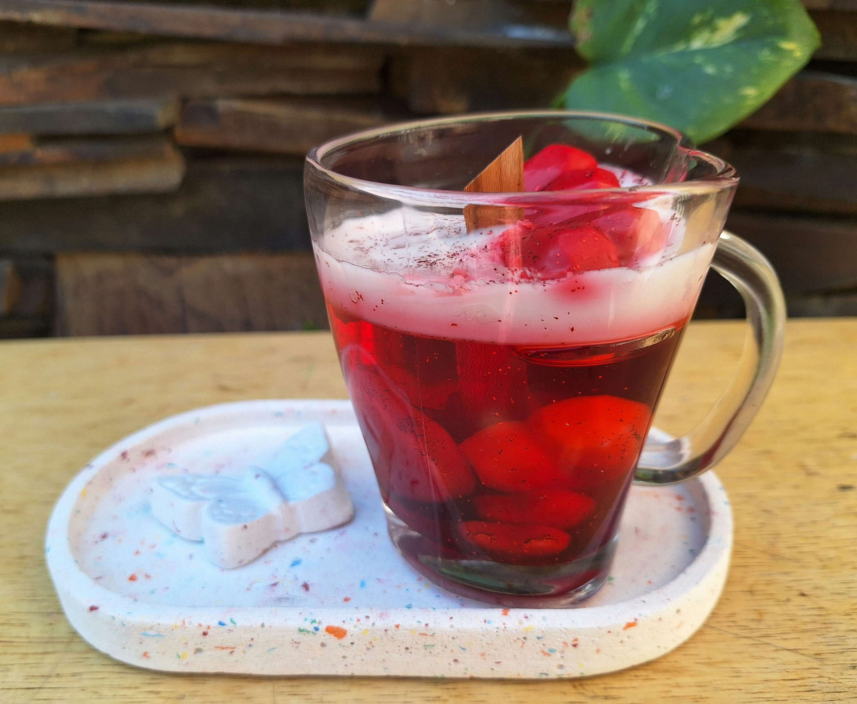 Love Coraçoes Vela Aromatica Gel na Xícara de Coração 140ml