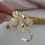 Miniatura: Bracelete Flor Chapinha Regulável.  Folheado a ouro 18k