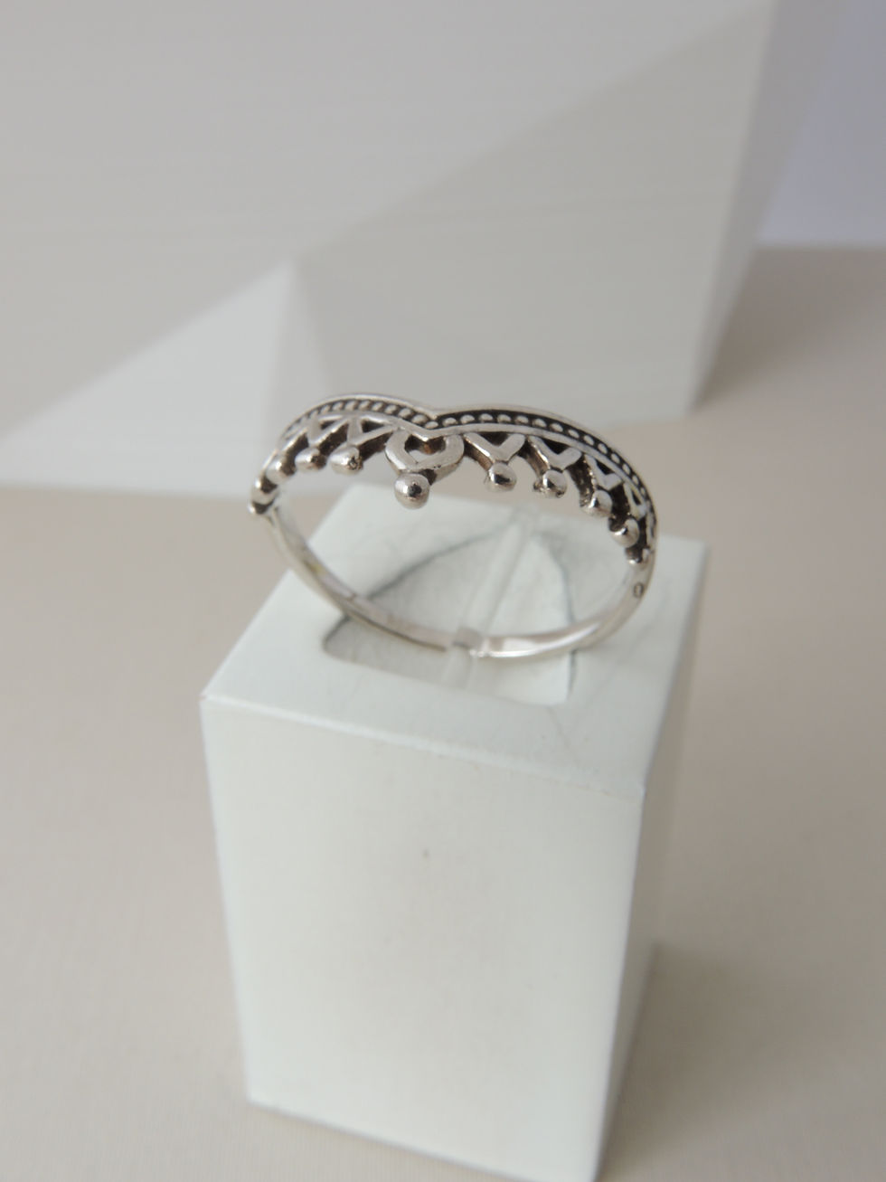 Miniatura: Anel Prata Bali coroa fina.  Prata 925